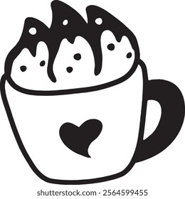Hand drawn vector illustration of coffee