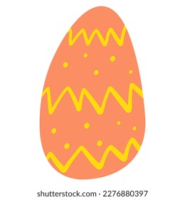 Hand drawn vector illustration of colorful Easter egg