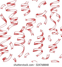 Hand drawn vector illustration - Confetti. Seamless pattern