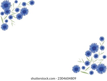 Handgezeichnete Vektorgrafik von Kornblumen