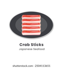 Hand drawn vector illustration of crab sticks