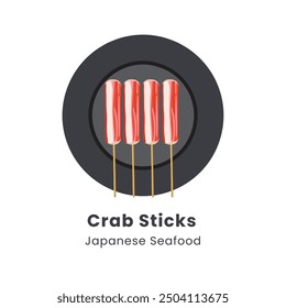 Hand drawn vector illustration of crab sticks