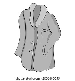 Hand drawn vector illustration. Creative black contour art work