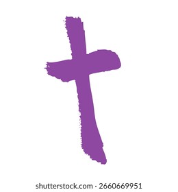 Hand drawn vector illustration of a cross.
