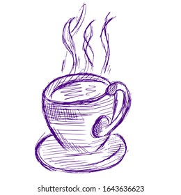 handgezeichnete Vektorillustration-Illustration der Kaffeetasse