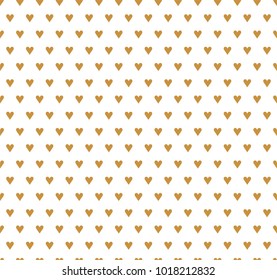 Hand drawn vector illustration with cute hearts. Geometric Seamless Pattern.