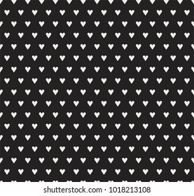 Hand drawn vector illustration with cute hearts. Geometric Seamless Pattern.