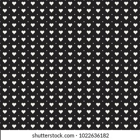 Hand drawn vector illustration with cute hearts. Geometric Seamless Pattern.