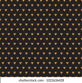 Hand drawn vector illustration with cute hearts. Geometric Seamless Pattern.