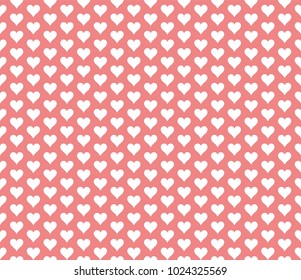 Hand drawn vector illustration with cute hearts. Geometric Seamless Pattern.