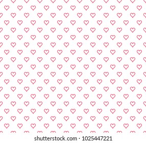 Hand drawn vector illustration with cute hearts. Geometric Seamless Pattern.