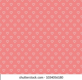 Hand drawn vector illustration with cute hearts. Geometric Seamless Pattern.