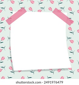 Hand drawn vector illustration of cute wild flowers border, corner and frame. Valentine, birthday, present, mother's day theme. Spring blossom flowers. For card, sticker, invitation, social media
