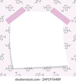 Hand drawn vector illustration of cute wild flowers border, corner and frame. Valentine, birthday, present, mother's day theme. Spring blossom flowers. For card, sticker, invitation, social media