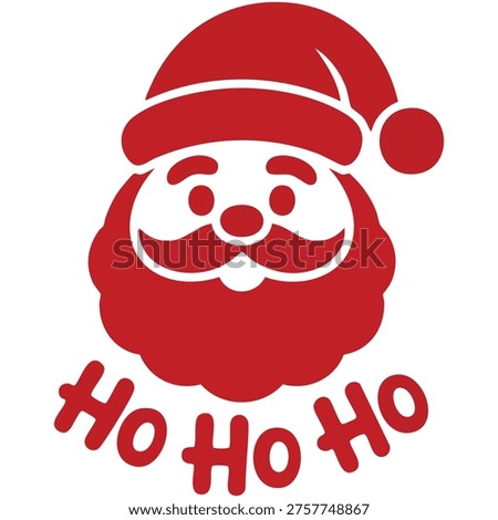 Hand drawn vector illustration with cute dreamy Santa Claus infantile style print