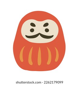 Ilustración vectorial dibujada a mano de daruma