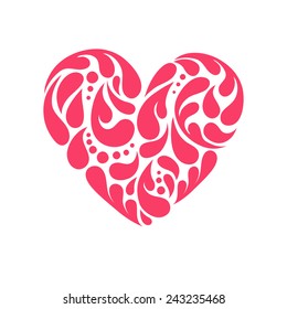Hand drawn vector illustration - decorative heart