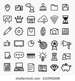 Hand drawn vector illustration of digital marketing brainstorming doodles elements on business communication and social media theme.