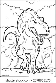 Hand drawn vector illustration of  dinosaur isolated on white.