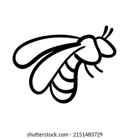 Ilustración vectorial dibujada a mano. Dibujo vectorial de abeja de miel. Esbozo de insectos dibujado a mano aislado en blanco. Ilustraciones de abejas con estilo de grabado.