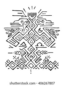 Hand drawn vector illustration or drawing of some religious symbols