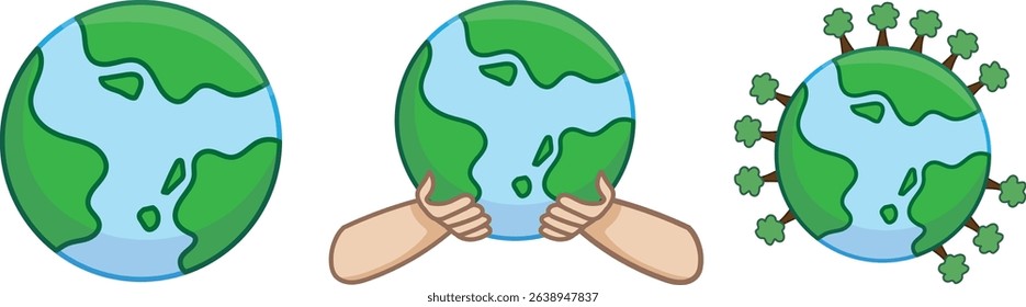 Hand Drawn Vector Illustration of Earth	