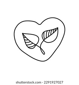 Hand drawn vector illustration ecology. Isolated on white background
