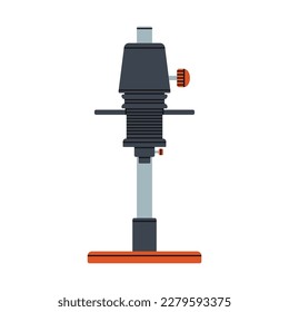 Hand drawn vector illustration of an enlarger. A machine for enlarging or reducing negatives or positives. Dark room supplies. Retro film development and photo printing tools concept.