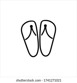 Handgezeichnete Vektor-Illustration flip Flops isoliert auf weißem Hintergrund. Dekoration für Grußkarten, Poster, Embleme, Tapeten