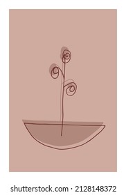 hand drawn vector illustration of a flower. contemporary design