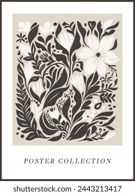 Hand drawn vector illustration. Drawn folk illustration flower groovy Y2K set. Vector posters in trendy retro psychedelic 2000s style. Aesthetic hippie. Girly cute design.