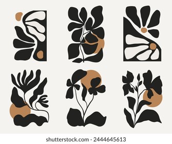 Hand Drawn vector illustration. Drawn folk illustration flower groovy Y2K posters. Vector posters in trendy retro psychedelic 2000s style. Aesthetic hippie. Girly cute design.