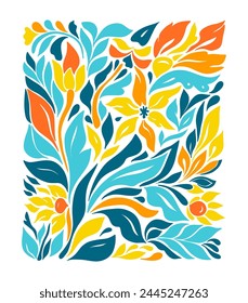 Hand Drawn vector illustration. Drawn folk illustration flower groovy Y2K posters. Vector posters in trendy retro psychedelic 2000s style. Aesthetic hippie. Girly cute design.