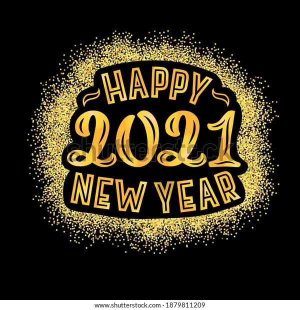 Hand Drawn Vector Illustration Golden Lettering Stock Vector (Royalty ...