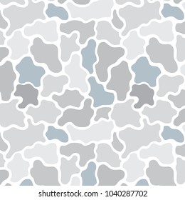 Hand drawn vector illustration of grey camouflage pattern.