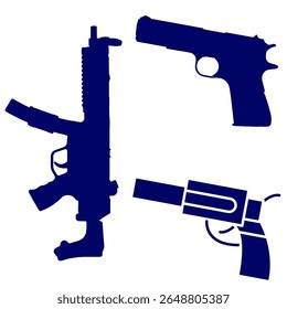 ilustração de vetor desenhada à mão de uma arma