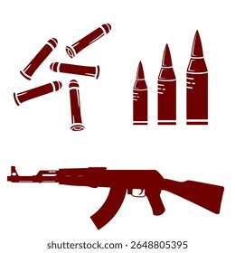 ilustração de vetor desenhada à mão de uma arma