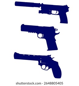 ilustração de vetor desenhada à mão de uma arma