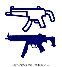 ilustração de vetor desenhada à mão de uma arma