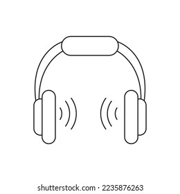 hand drawn vector illustration of headphone icon