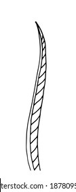 Ilustración vectorial dibujada a mano con hierba en forma de garganta dibujando aislado en fondo blanco (planta, hierba, hierba). EPS10 vectores