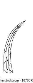 Ilustración vectorial dibujada a mano con hierba en forma de garganta dibujando aislado en fondo blanco (planta, hierba, hierba). EPS10 vectores