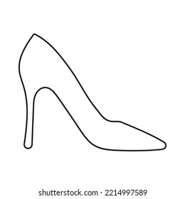 Hand drawn vector illustration of high heel shoes. Isolated on white background