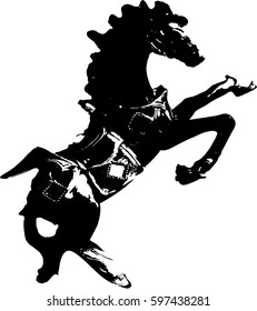 Hand drawn vector illustration of horse