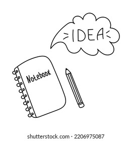 Hand drawn vector illustration idea. Isolated on white background
