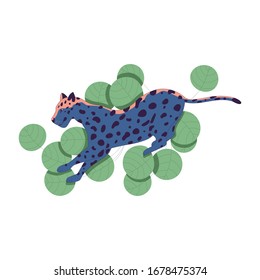 Dibujo manual vectorial de un jaguar. Objetos aislados.