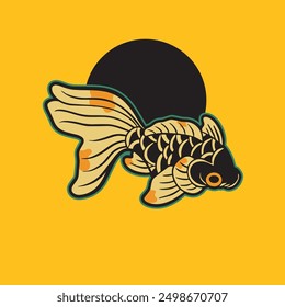 Hand drawn vector illustration of Koi fishes	