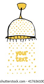  Hand drawn vector illustration of lamp