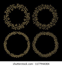 Hand drawn vector illustration - Laurels and wreaths. Design elements for invitations, greeting cards, quotes, blogs, posters and more. Perfect For Wedding Frames.