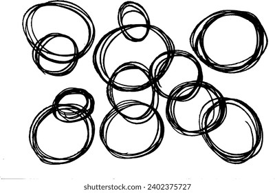  Hand drawn vector illustration line graphic abstract background nature